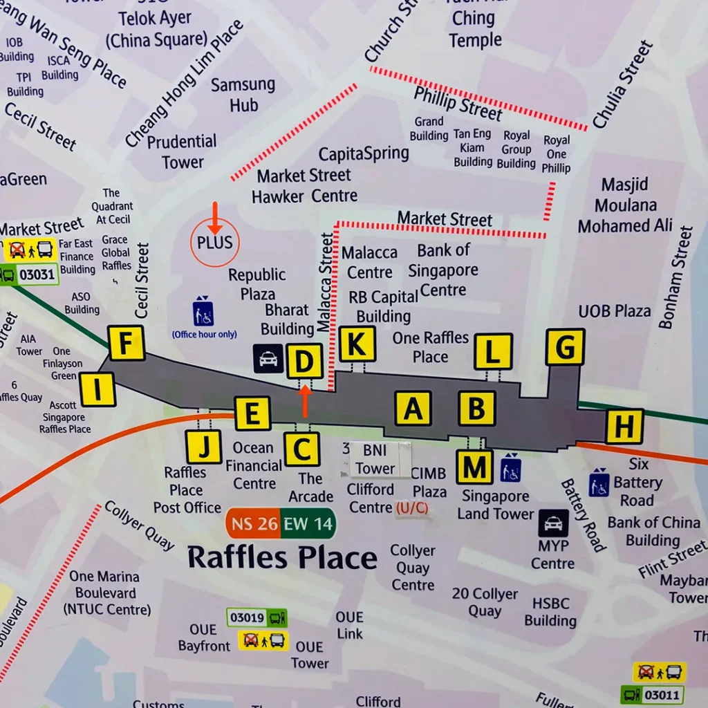 C-Work location map at PLUS Building, 20 Cecil Street, Singapore CBD
